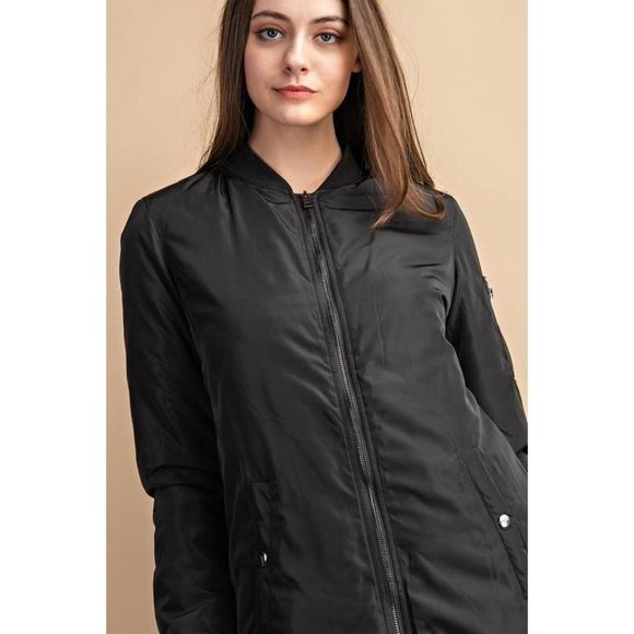 "Alexus" long bomber jacket - Picture 4 of 5